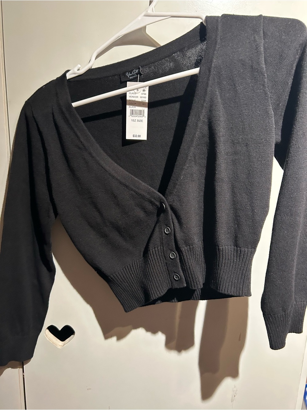 PacSun John Galt Black Cropped Cardigan